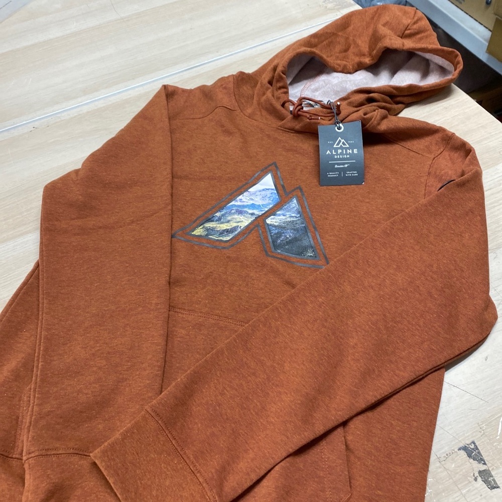 Alpine Design Graphic Hoodie Adventurer/Copper Size Small